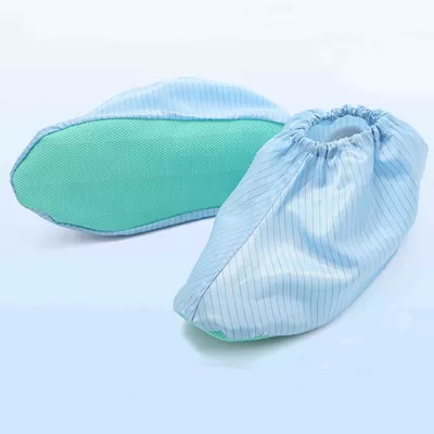 먼지 없는 반 정적 신발 덮개 부드러운 발바닥 스트라이프 깨끗한 전도성 신발 덮개