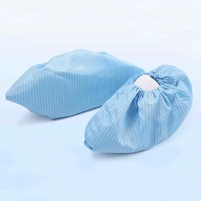 먼지 없는 반 정적 신발 덮개 부드러운 발바닥 스트라이프 깨끗한 전도성 신발 덮개