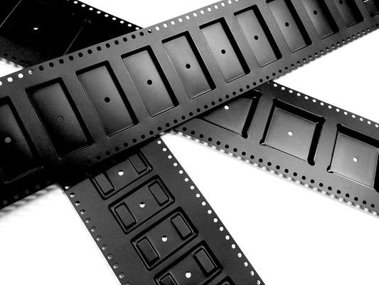 SMT용 검정색 엠보싱 캐리어 테이프 - 정전기 방지, PS/PC/PET 소재, 폭 8-104mm